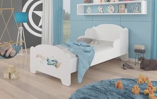 Lova ADRK Furniture Amadis Plane with a Banner, balta kaina ir informacija | Vaikiškos lovos | pigu.lt