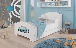 Детская кровать Amadis Police Car 140x70см с матрасом и ящиком цена и информация | Детские кровати | pigu.lt