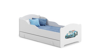 Детская кровать Amadis Police Car 140x70см с матрасом и ящиком цена и информация | Детские кровати | pigu.lt