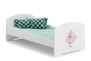 Lova ADRK Furniture Pepe Ballerina, 160x80 cm, balta kaina ir informacija | Vaikiškos lovos | pigu.lt