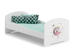 Lova ADRK Furniture Pepe Sleeping Princess, 160x80 cm, balta kaina ir informacija | Vaikiškos lovos | pigu.lt