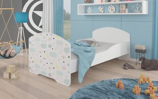 Lova ADRK Furniture Pepe Galaxy, 160x80 cm, balta kaina ir informacija | Vaikiškos lovos | pigu.lt