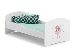 Кровать ADRK Furniture Pepe Girl with Wings, 140x70 см, белая цена и информация | Детские кровати | pigu.lt