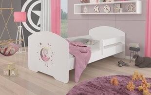 Кровать ADRK Furniture Pepe Barrier Sleeping Princess, 160х80 см, белая цена и информация | Детские кровати | pigu.lt