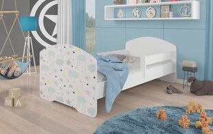 Lova ADRK Furniture Pepe Barrier Galaxy, 160x80 cm, balta kaina ir informacija | Vaikiškos lovos | pigu.lt