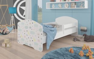 Кровать ADRK Furniture Pepe Barrier Galaxy, 140x70 см, белая цена и информация | Детские кровати | pigu.lt