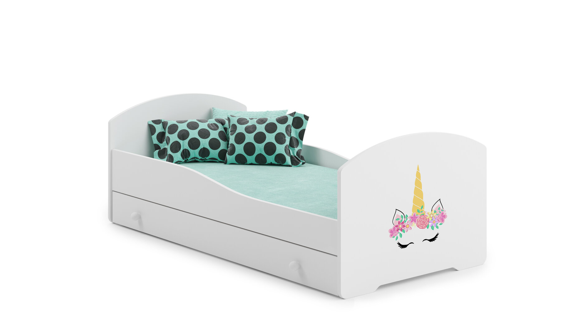 Vaikiška lova Pepe Unicorn 160x80cm kaina ir informacija | Vaikiškos lovos | pigu.lt