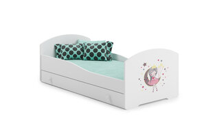 Lova ADRK Furniture Pepe Sleeping Princess, 140x70 cm, balta цена и информация | Детские кровати | pigu.lt