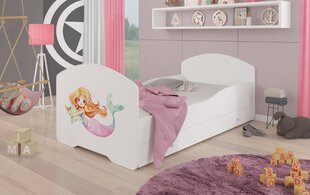 Кровать ADRK Furniture Pepe Mermaid with a Star, 140x70 см, белая цена и информация | Детские кровати | pigu.lt
