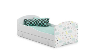 Кровать ADRK Furniture Pepe Galaxy, 140x70 см, белая цена и информация | Детские кровати | pigu.lt