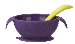 Силиконовая тарелка с торчащим дном с чайной ложкой B. BOX Passion Splash цена и информация | Детская посуда, контейнеры для молока и еды | pigu.lt