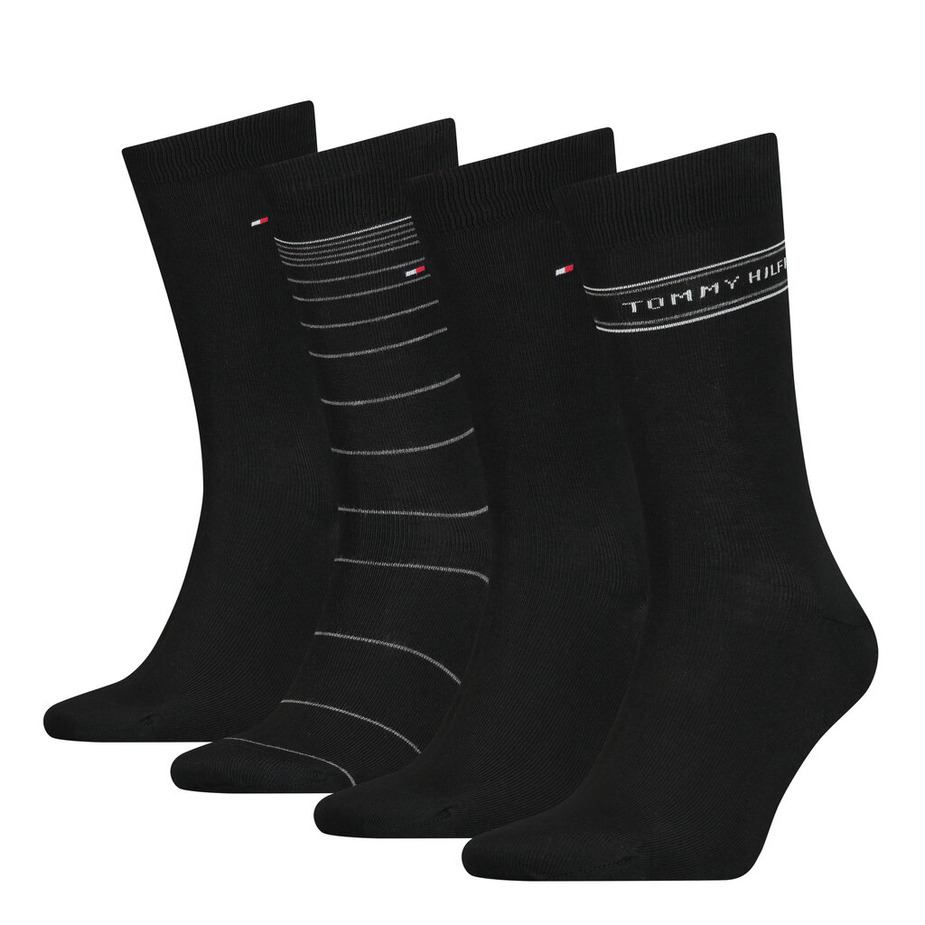 Kojinės vyrams Tommy Hilfiger TH Men Sock 4P Tin Giftbox 701220146002, 4 poros цена и информация | Vyriškos kojinės | pigu.lt