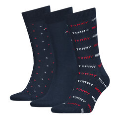 Kojinės vyrams Tommy Hilfiger mėlynos, 3 vnt. kaina ir informacija | Vyriškos kojinės | pigu.lt