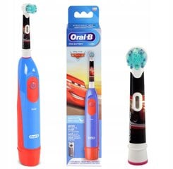 Детская зубная щетка Oral-B Cars + насадки + держатель для щетки + выжималка для пасты+ зубочистки цена и информация | Электрические зубные щетки | pigu.lt