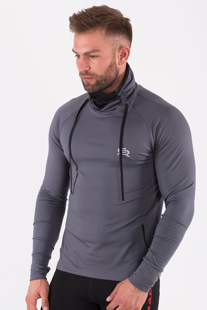 Vyriškas džemperis su aukšta apykakle Adapt, pilkos spalvos kaina ir informacija | Sportinė apranga vyrams | pigu.lt