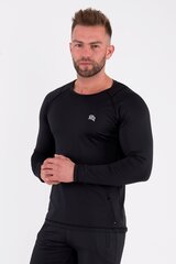 Vyriški marškinėliai Vital Zip LS, juodos spalvos kaina ir informacija | Sportinė apranga vyrams | pigu.lt