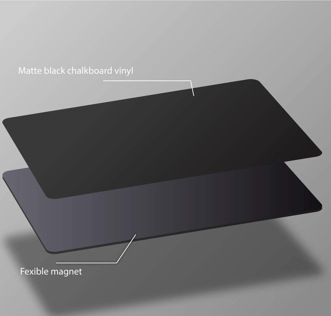 Šaldytuvas Dekoratyvinė magnetinė lenta Virtuvė Organizacija Interjero dizainas Metalinis paviršius Kambario dekoras Trinamas ir daugkartinis Namų biuro Magnetinė piešimo lenta 2 vnt (22 x 28 cm) цена и информация | Interjero lipdukai | pigu.lt