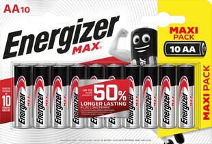 Energizer, šarminė baterija AA, maxi pack, 10vnt цена и информация | Батарейки | pigu.lt