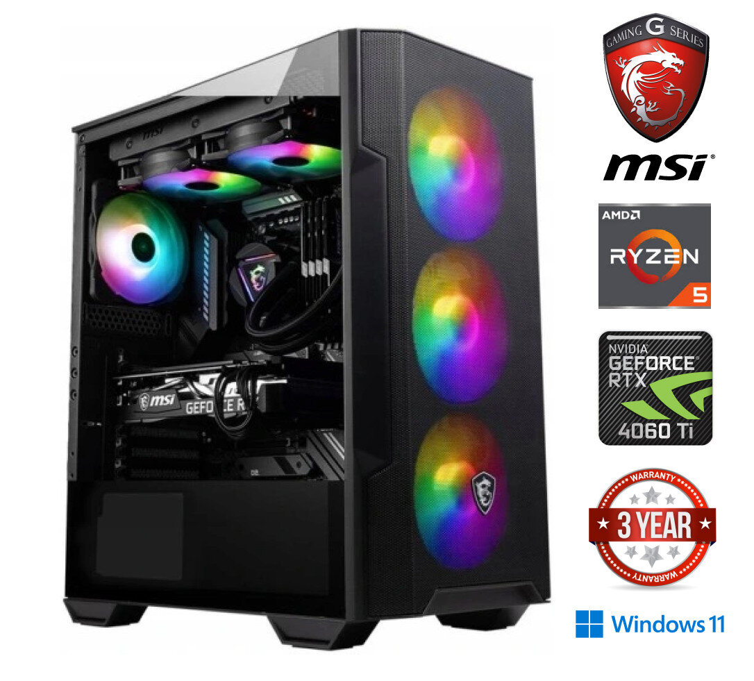 Gamer Ryzen 7 5700G 32GB DDR4 256GB SSD NVME 1TB HDD GTX 1050 Ti 4GBWindows 10 цена и информация | Stacionarūs kompiuteriai | pigu.lt