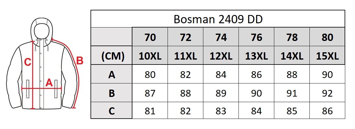 Striukė vyrams Bosman 2409 DD kaina ir informacija | Vyriškos striukės | pigu.lt