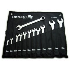 Набор комбинированных ключей Hogert (6-24 мм) / 12 шт. - HT1W492 цена и информация | Механические инструменты | pigu.lt