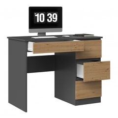 Письменный стол для ноутбука Mijas, антрацит/дуб цена и информация | Компьютерные, письменные столы | pigu.lt