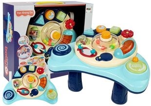 Interaktyvus veiklos stalas kūdikiams LeanToys, mėlynas kaina ir informacija | Žaislai kūdikiams | pigu.lt