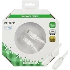 Deltaco U/UTP Cat6, 3м, белый / TP-63V-K / 00210011 цена и информация | Кабели и провода | pigu.lt