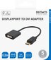 Deltaco DP-DVI14-K, DVI/VGA, 0.2m. / / 00110017 kaina ir informacija | Adapteriai, USB šakotuvai | pigu.lt