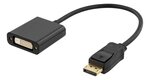 Deltaco DVI-I Single Link - DisplayPort, 1080p 60Гц, 0.2м, черный / DP-DVI14-K / 00110017