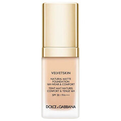 Matinis skystas makiažas Dolce & Gabbana Velvetskin Natura l Matte Foundation Porcelain, 30 ml цена и информация | Пудры, базы под макияж | pigu.lt