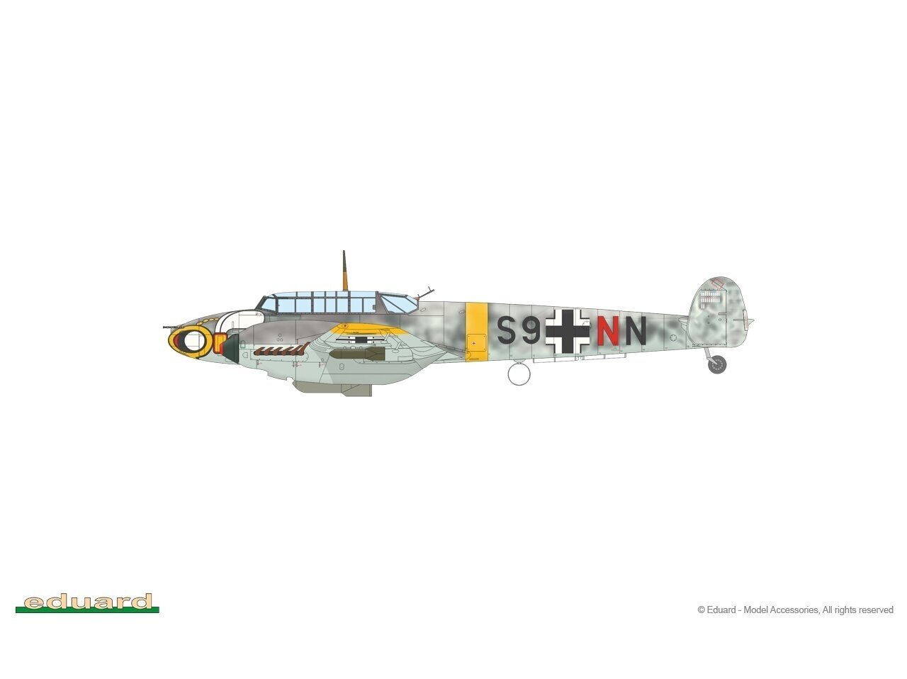 Konstruktorius Eduard - Bf 110E Weekend edition, 1/72, 7464 kaina ir informacija | Konstruktoriai ir kaladėlės | pigu.lt