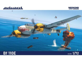 Сборная пластиковая модель Eduard - Bf 110E Weekend edition, 1/72, 7464 цена и информация | Конструкторы и кубики | pigu.lt