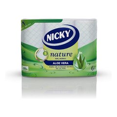 туалетной бумаги Nature Aloe Vera Nicky (6 uds) цена и информация | Туалетная бумага, бумажные полотенца | pigu.lt