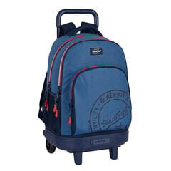 Mokyklinė kuprinė su ratukais BlackFit8 Stamp, 33 x 45 x 22 cm., mėlyna цена и информация | Школьные рюкзаки, спортивные сумки | pigu.lt