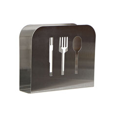 Коробка для салфеток DKD Home Decor Приборов Серебристый Нержавеющая сталь (15 x 4 x 12,5 cm) цена и информация | Кухонная утварь | pigu.lt