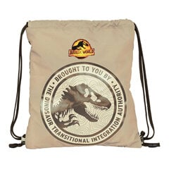 Kuprinė su virvutėmis Jurassic World Dominion, 35 x 40 x 1 cm., ruda kaina ir informacija | Kuprinės mokyklai, sportiniai maišeliai | pigu.lt