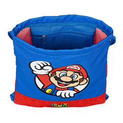 Сумка-рюкзак на веревках Super Mario, красная / синяя, 26 x 34 x 1 см цена и информация | Школьные рюкзаки, спортивные сумки | pigu.lt