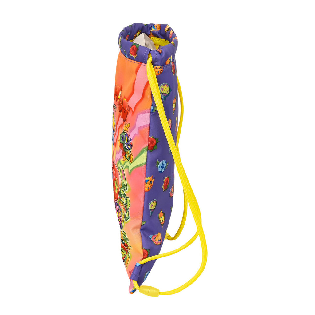 Kuprinė su virvutėmis SuperThings Guardians of Kazoom, 26 x 34 x 1 cm., purpurinė, geltona kaina ir informacija | Kuprinės mokyklai, sportiniai maišeliai | pigu.lt