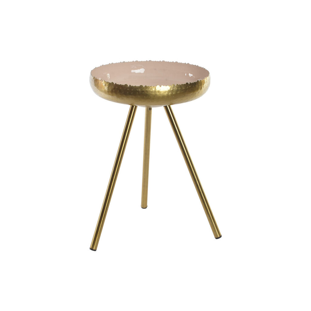 Šoninis staliukas DKD Home Decor, Aliuminis, (43 x 43 x 61 cm), auksinė/rožinė spalva kaina ir informacija | Kavos staliukai | pigu.lt