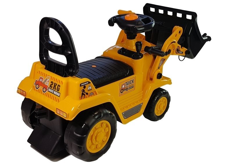 Vaikiškas buldozeris su kilnojamąja dalimi, geltona kaina ir informacija | Žaislai berniukams | pigu.lt