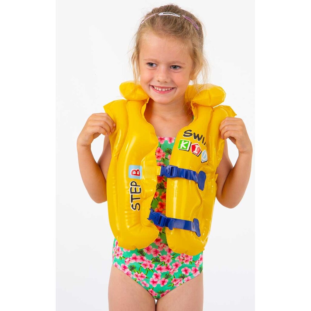 Vaikiška pripučiama liemenė Swim Kid, geltona kaina ir informacija | Plaukimo liemenės ir rankovės | pigu.lt