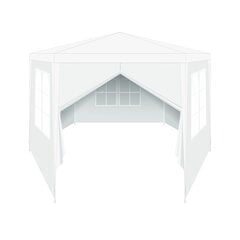 Садовый шестиугольный шатер Saska Garden, белый цена и информация | Беседки, навесы, тенты | pigu.lt