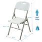 Sulankstomos kėdės, 2 vnt, baltos цена и информация | Biuro kėdės | pigu.lt