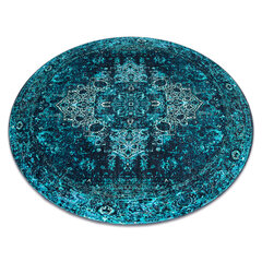 ANTIKA kilimas apskritimo ancret azure, modernus ornamentas, plaunamas - mėlyna kaina ir informacija | Kilimai | pigu.lt