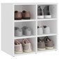 Spintelės batams, 2vnt., baltos spalvos, 52,5x30x50cm kaina ir informacija | Svetainės spintelės | pigu.lt