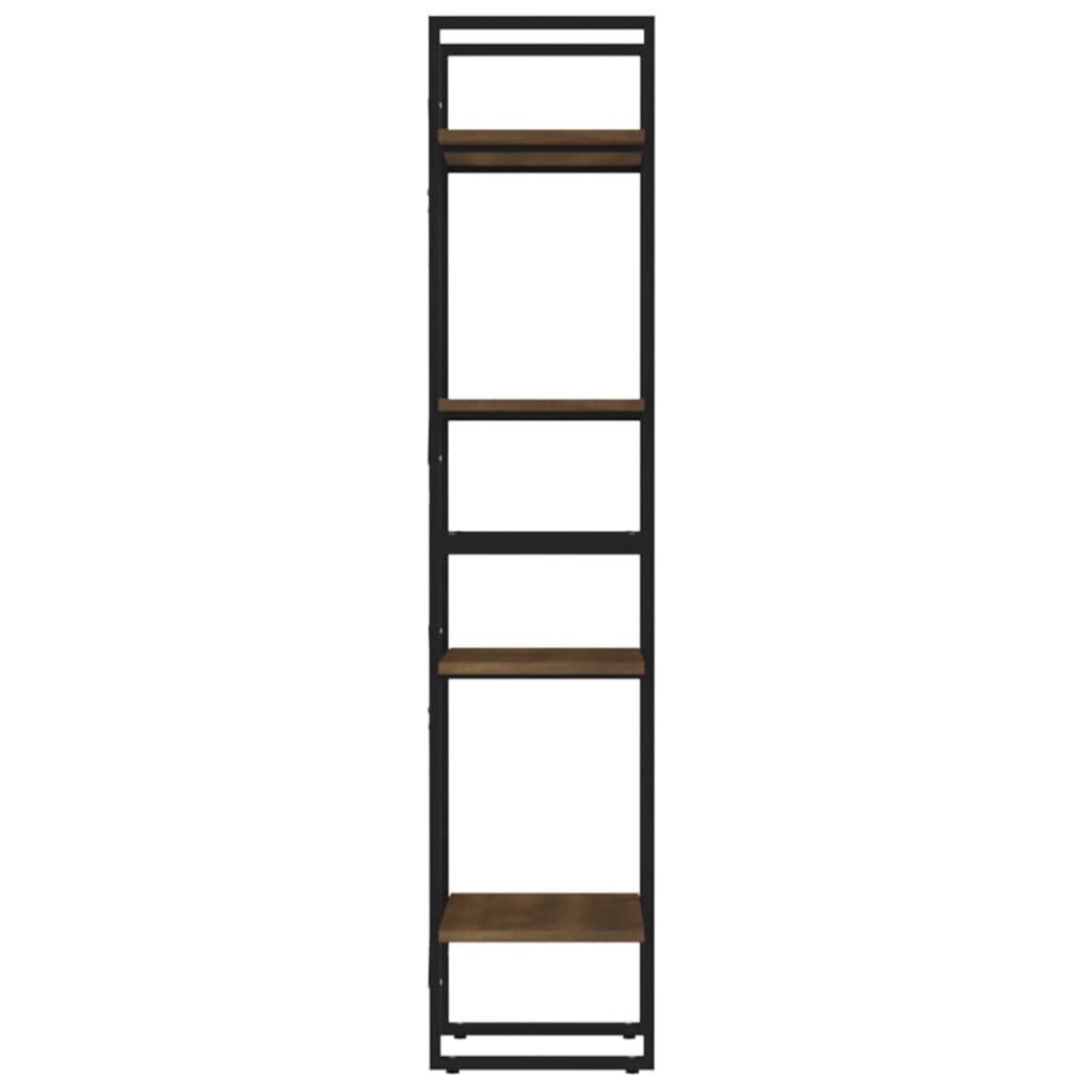 Spintelė knygoms, 4 aukštų, Mediena, 40x30x140cm, ruda ąžuolo spalva kaina ir informacija | Lentynos | pigu.lt