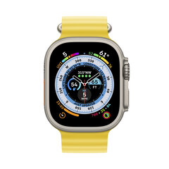 Apple Watch Ultra GPS + Cellular, 49мм Titanium Case ,Yellow Ocean Band MNHG3UL/A цена и информация | Смарт-часы (smartwatch) | pigu.lt