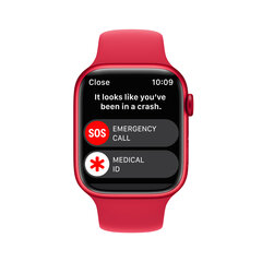 Apple Watch Series 8 GPS 41mm (PRODUCT)RED Aluminium Case ,(PRODUCT)RED Sport Band - MNP73UL/A kaina ir informacija | Išmanieji laikrodžiai (smartwatch) | pigu.lt