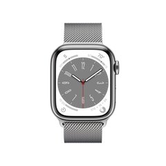 Apple Watch Series 8 41mm Silver Stainless Steel/Silver Milanese Loop цена и информация | Смарт-часы (smartwatch) | pigu.lt